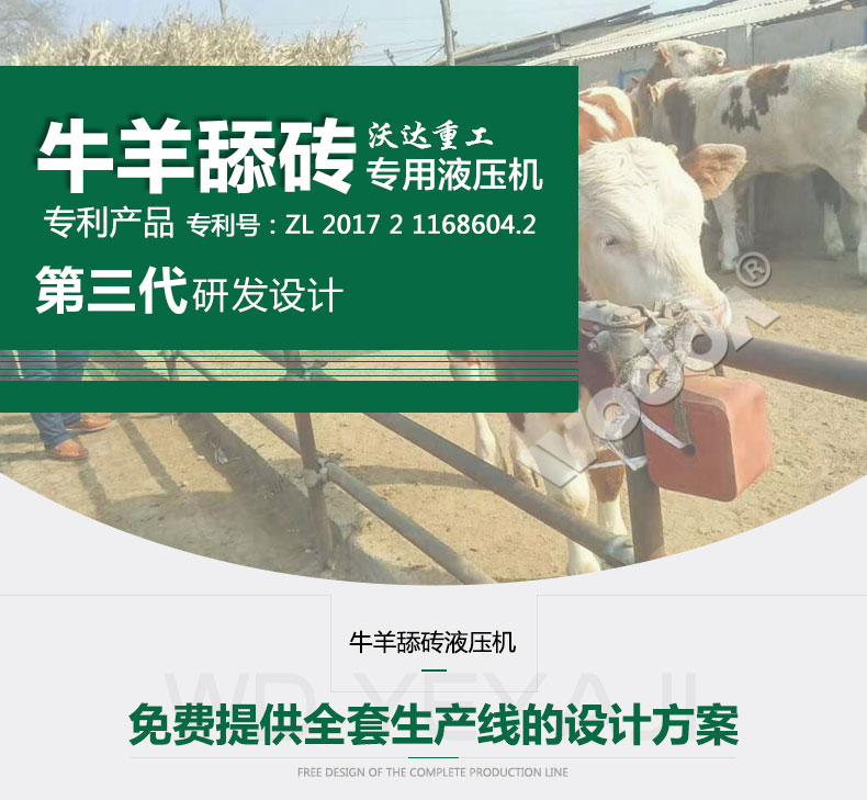 牛羊舔磚專(zhuān)用液壓機